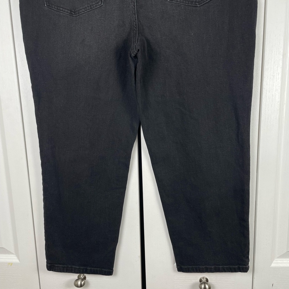 SO High Rise Straight Leg Cropped Jeans Women’s Plus Size 20 | 38W Black Grunge - Picture 7 of 13